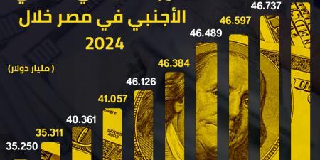 بزيادة 11.7 مليار دولار.. تطور الاحتياطي النقدي الأجنبي في مصر خلال 2024