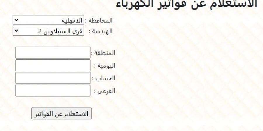 رابط مباشر.. الاستعلام عن فاتورة الكهرباء نوفمبر 2024 وطرق دفعها