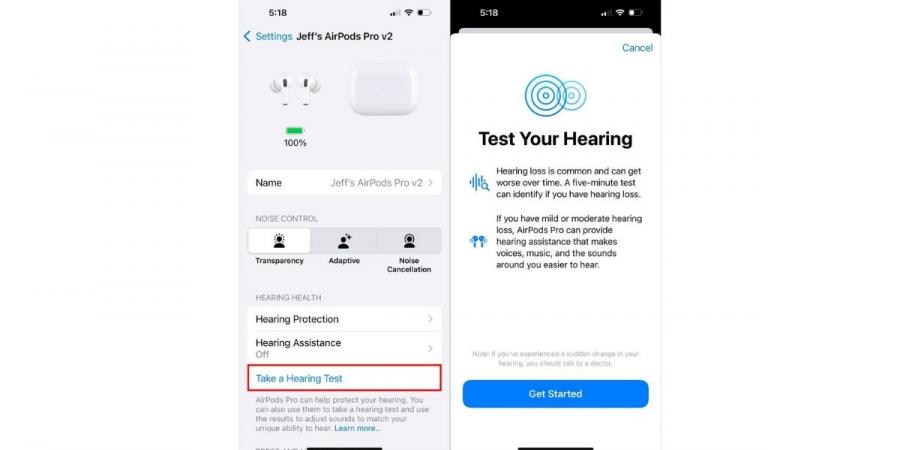 آبل تتيح لك إجراء اختبار ضعف السمع باستخدام آيفون و AirPods Pro 2.. إليك الطريقة