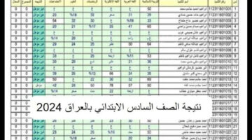 “نينوي وذي قار” .. موعد ظهور نتيجة السادس الابتدائى في العراق 2024 كشوفات pdf