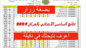 الآن.. وزارة التربية العراقية تعلن نتيجة الصف السادس الابتدائى محافظة الرصافة 3