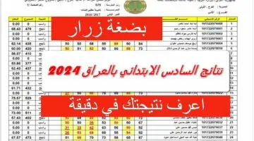 التربية العراقية تعلن.. رابط نتيجة الكرخ 1 و الكرخ 2 السادس الابتدائي 2824 بالرقم الامتحاني