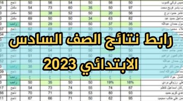 بالاسم والرقم الامتحاني .. هنا نتائج السادس الابتدائي بغداد الدور الاول 2024 وباقي المحافظات pdf