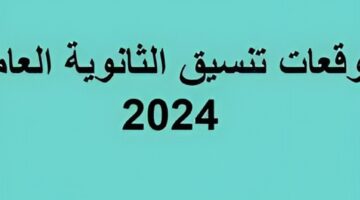 تنسيق الثانوية العامة 2024 في القاهرة الكبرى والمستندات المطلوبة للتقديم في مرحلة الثانوية