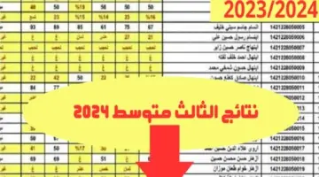 اسماء الناجحين pdf”.. نتائج الثالث متوسط 2024 الدور الأول بالاسم عبر وزارة التربية العراقية epedu.gov.iq