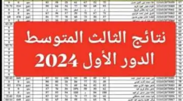 رابط نتيجة الثالث المتوسط بالاسم 2024 في جميع المحافظات العراقية 