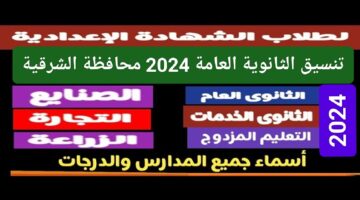الوقت اقترب لمعرفة تحديد مصيرك.. مؤشرات تنسيق الثانوية العامة 2024 محافظة الشرقية