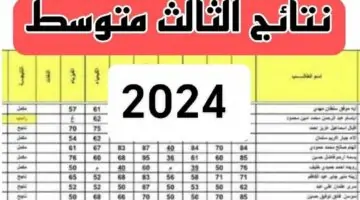 رابط نتائج الصف الثالث المتوسط العراق 2024 جميع المحافظات epedu.gov.iq