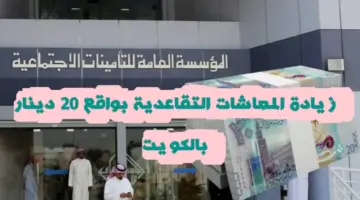 المؤسسة العامة للتأمينات.. تعلن 20 دينار زيادة المعاشات التقاعدية في الكويت اعتبارًا من أغسطس المقبل