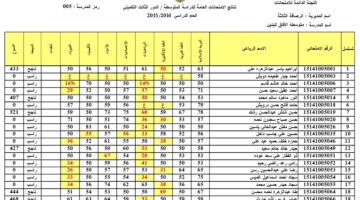 وزارة التربية العراقية توضح موعد نتائج الصف الثالث متوسط دور أول 2024 رابط الاستعلام عبر موقع نتائجنا