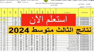 نتائج الصف الثالث المتوسط الدور الأول في العراق لعام 2024