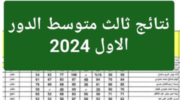 بالاسم ورقم الجلوس.. رابط استعلام نتائج ثالث متوسط الدور الاول 2024 موقع نتائجنا ووزارة التربية العراقية