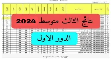 من هنا رابط نتيجة الثالث متوسط العراق 2024 جميع المحافظات.. https://epedu.gov.iq/