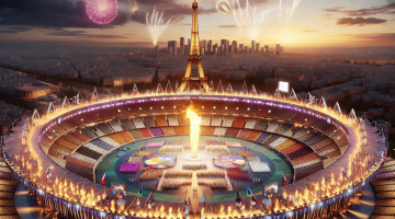 عرض رائع في حفل إفتتاح أولمبياد باريس زيدان وليدي جاجا وسيلين ديون