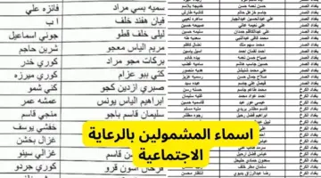 المقبولين “spa.gov.iq”رابط الاستعلام عن أسماء المشمولين بالرعاية الاجتماعية 2024 عبر منصة مظلتي وزارة العمل العراقية