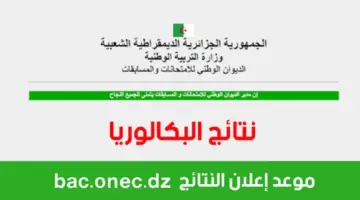 “هنا” موعد نتائج البكالوريا الجزائر 2024 عبر الديوان الوطني bac.onec.dz